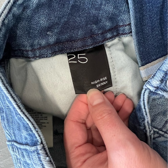 Anthropologie Pilcro jeans womens 25 blue dark wash high rise skinny denim - Picture 9 of 15